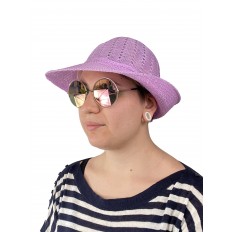 На фото 2 - Лёгкая женская шляпка, цвет ярко-сиреневый