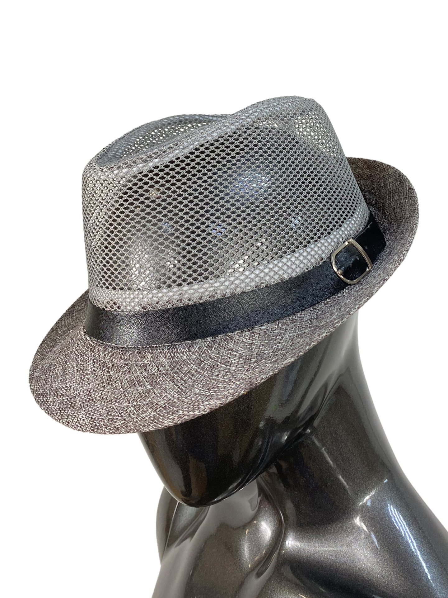 На фото 1 - Летняя  шляпа, цвет серый