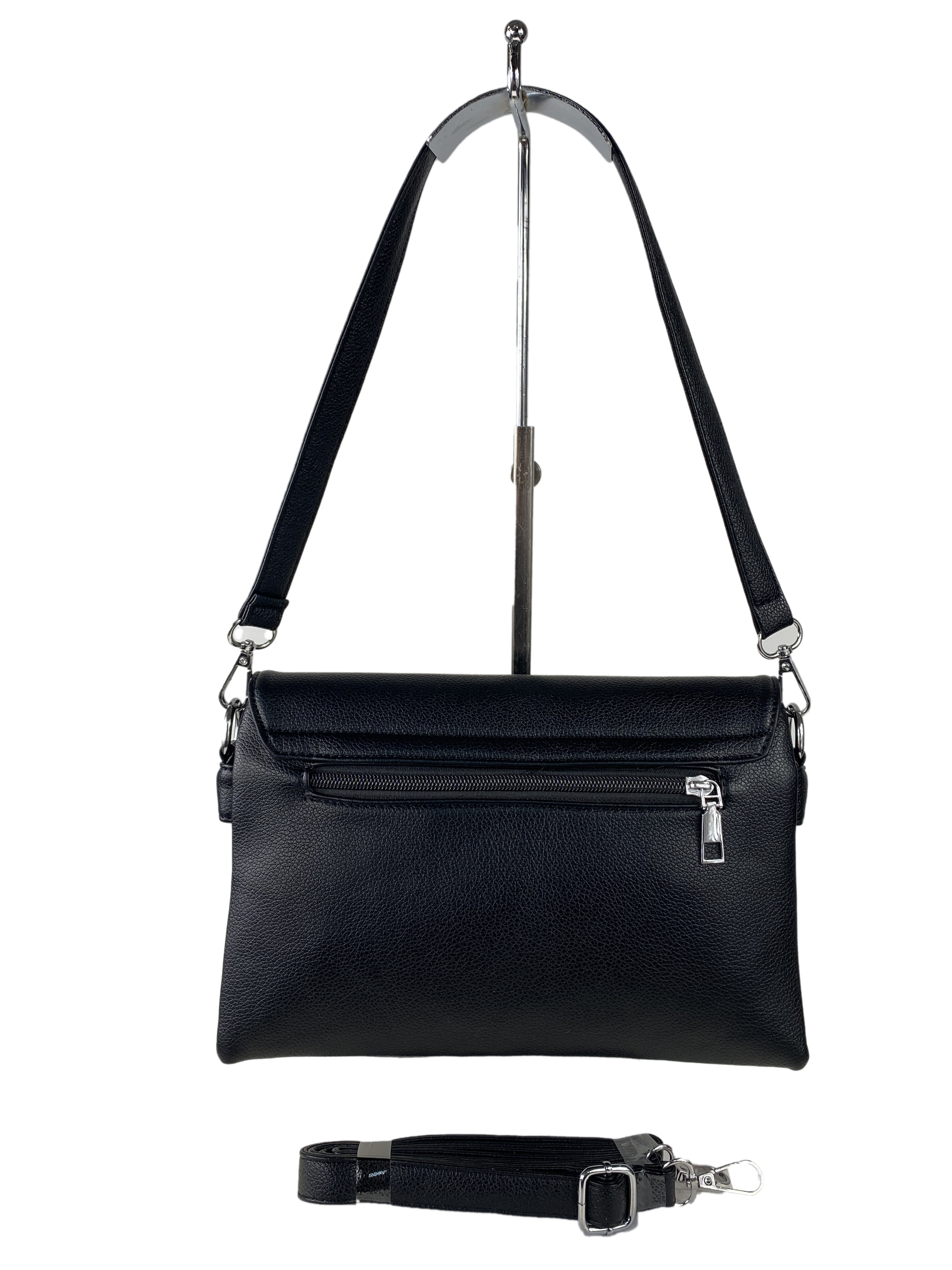 На фото 3 - Женская сумка-клатч  из мягкой  искусственной кожи,цвет черный