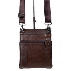 На фото 2 - Мужская сумка планшет из натуральной кожи, цвет коричневый