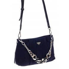 На фото 3 - Женская сумка кросс-боди  из натуральной замши и искусственной кожи, цвет синий