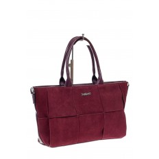 На фото 3 - Женская сумка   из натуральной замши и искусственной кожи, цвет бордо