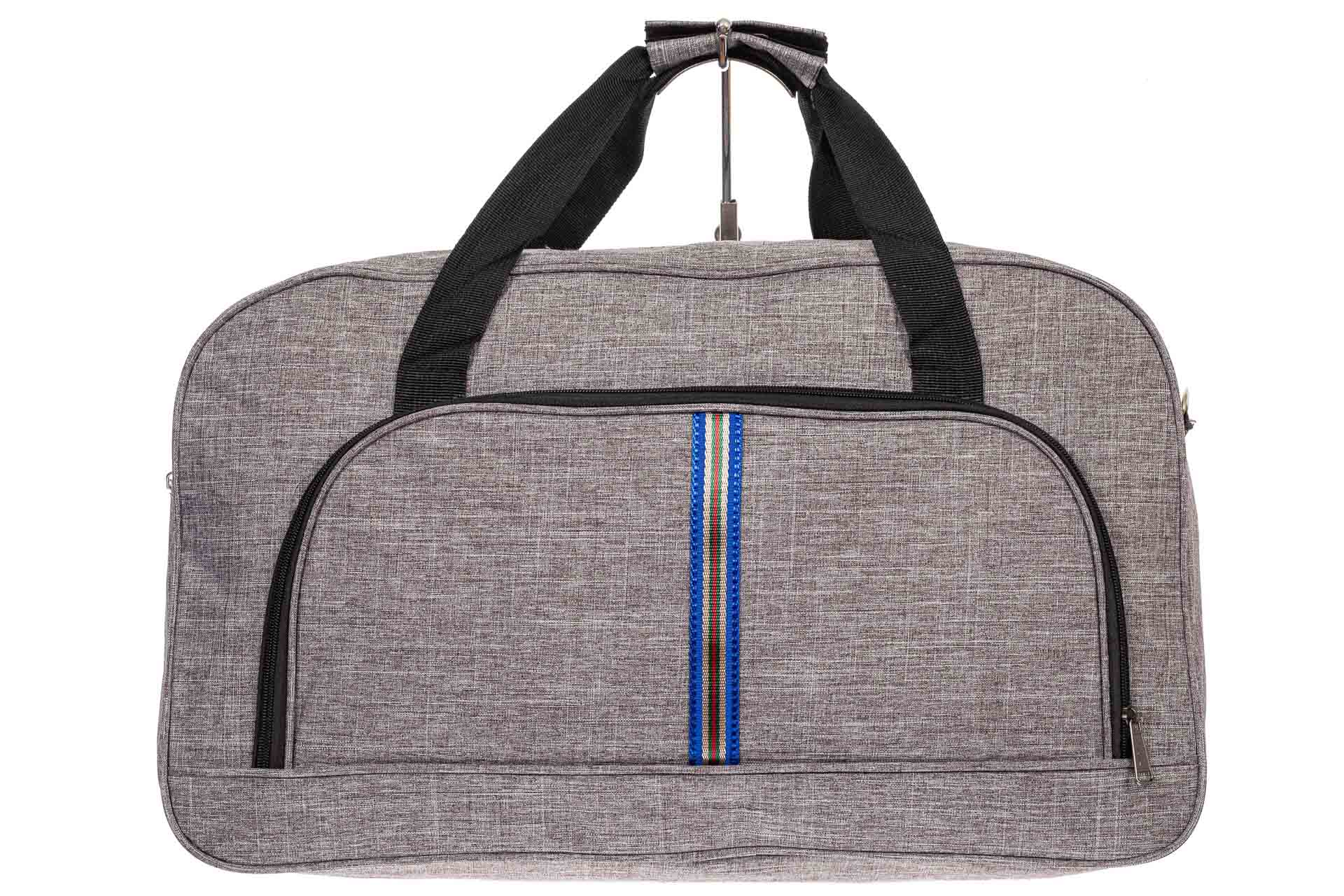 На фото 2 - Дорожная женская сумка из ткани, цвет серый
