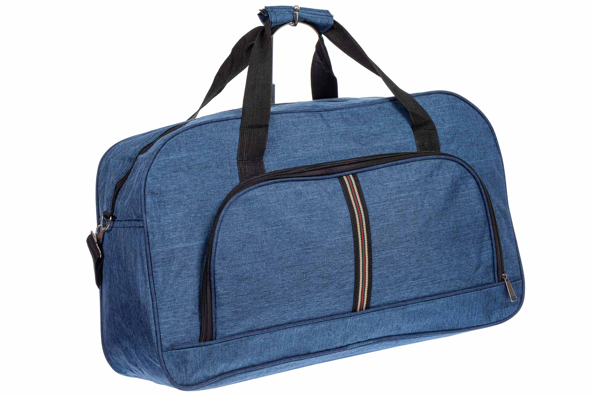 На фото 1 - Дорожная женская сумка из ткани, цвет синий