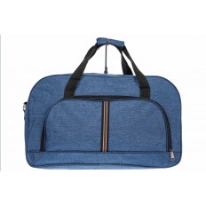 На фото 2 - Дорожная женская сумка из ткани, цвет синий
