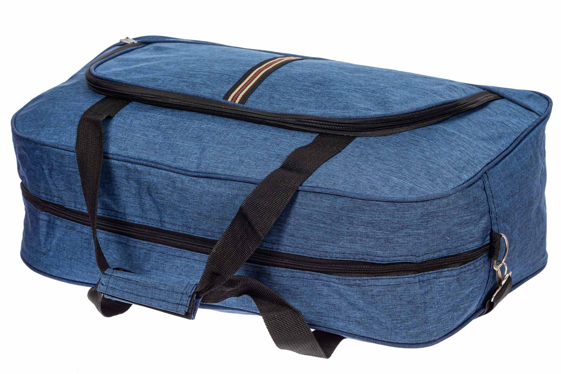 На фото 4 - Дорожная женская сумка из ткани, цвет синий