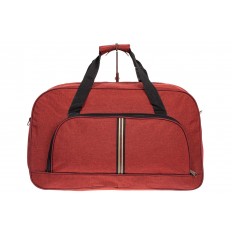 На фото 2 - Дорожная женская сумка из ткани, цвет бордовый
