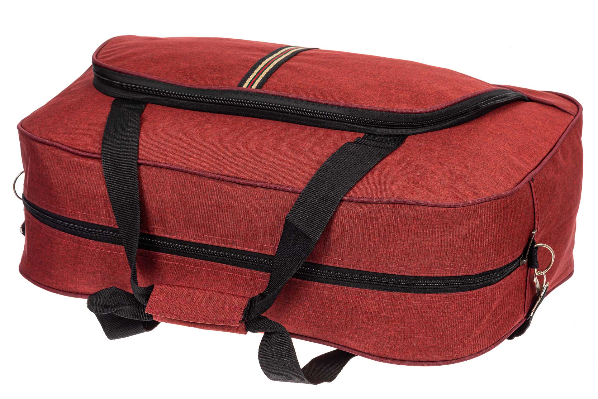 На фото 4 - Дорожная женская сумка из ткани, цвет бордовый