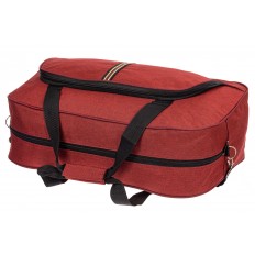 На фото 4 - Дорожная женская сумка из ткани, цвет бордовый