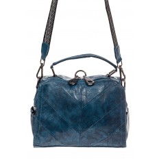 На фото 2 - Сумка -рюкзак женская из искусственной кожи, цвет синий