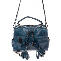 На фото 3 - Сумка -рюкзак женская из искусственной кожи, цвет синий
