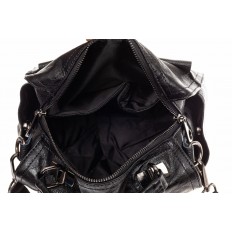 На фото 4 - Сумка - рюкзак женская из искусственной кожи, цвет черный