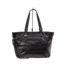 На фото 3 - Большая сумка женская комбинированная, цвет черный