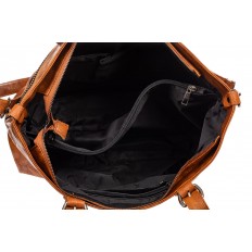 На фото 4 - Большая сумка женская комбинированная, цвет черный