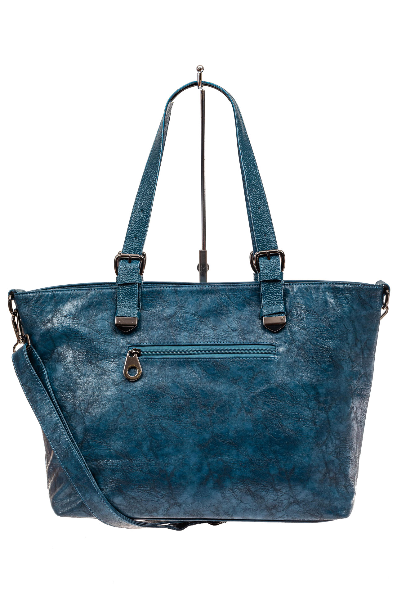 На фото 3 - Большая сумка женская комбинированная, цвет синий