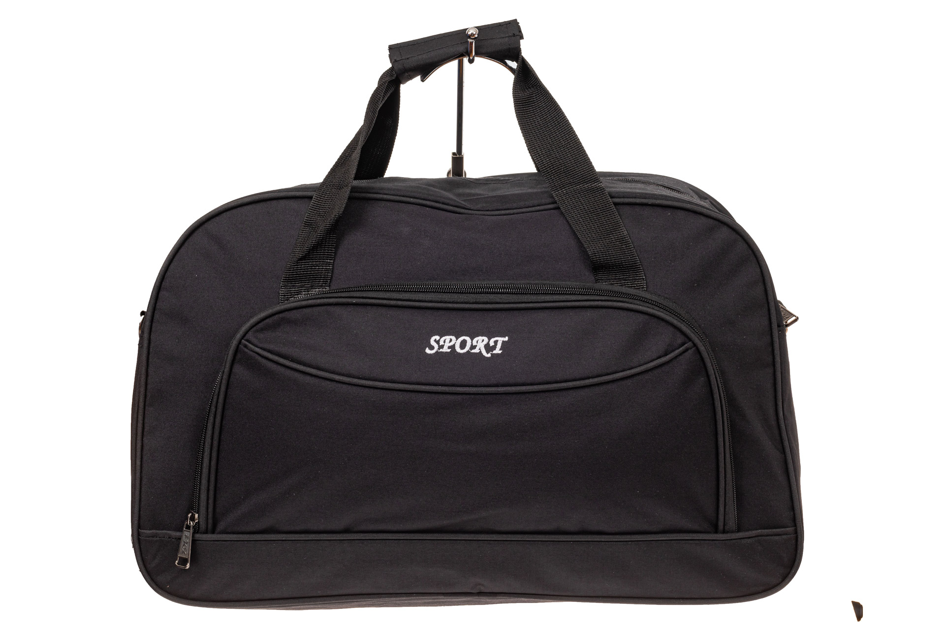 На фото 2 - Спортивная женская сумка из текстиля, цвет черный