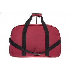 На фото 3 - Дорожная женская сумка из ткани, цвет бордовый