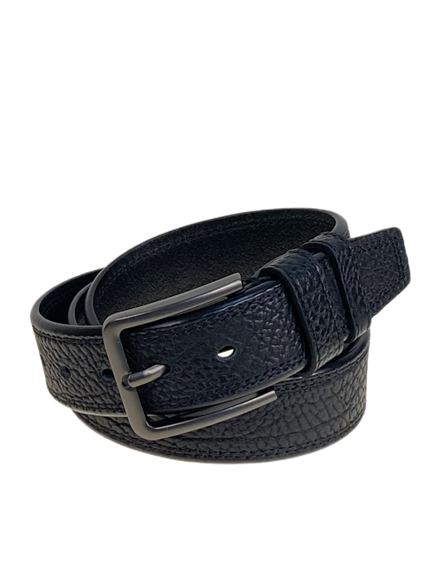 На фото 1 -  Ремень мужской из натуральной кожи, цвет черный