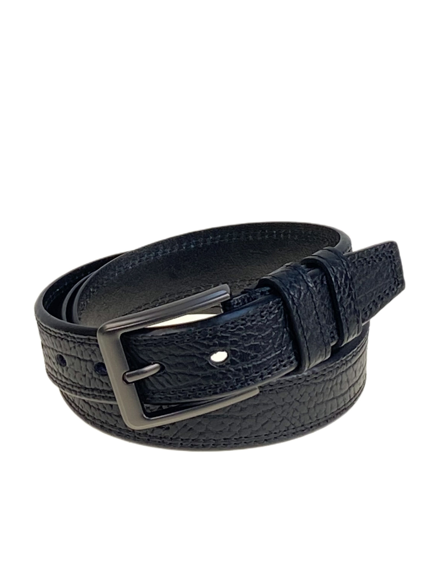 На фото 1 -  Ремень мужской из натуральной кожи, цвет черный