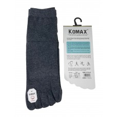 На фото 1 - Пятипальцевые мужские носки, цвет тёмно-серый