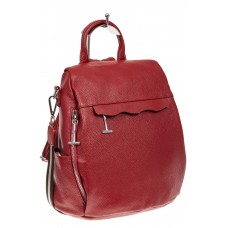 На фото 1 - Рюкзак «Антивор» из натуральной кожи, цвет бордо