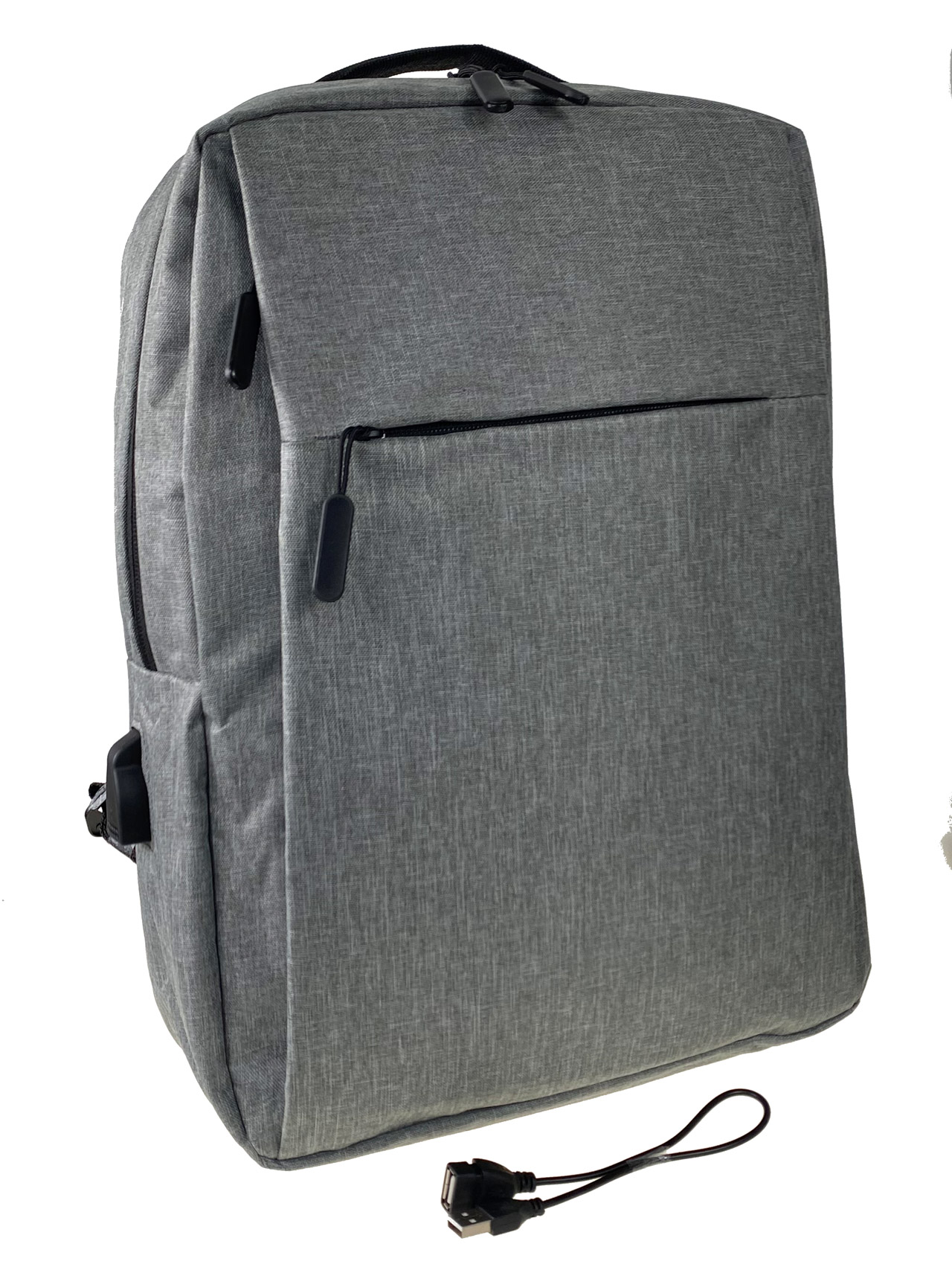 На фото 1 - Молодежный рюкзак из текстиля, цвет серый 