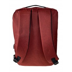На фото 2 - Молодежный рюкзак  из текстиля, цвет бордовый 