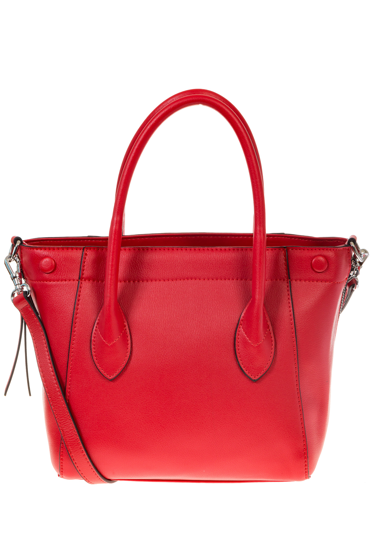 На фото 2 - Handbag из натуральной кожи красного цвета 6026MK5 На фото 2 - Handbag из натуральной кожи красного цвета 6026MK5