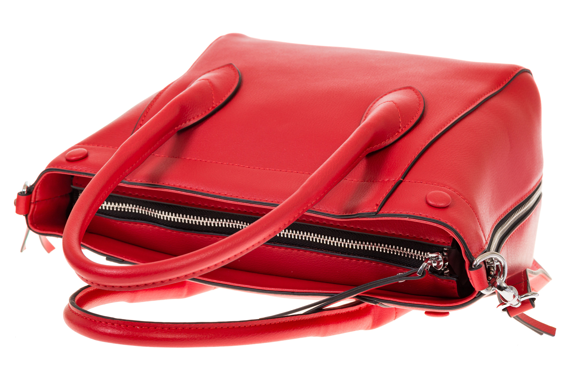 На фото 4 - Handbag из натуральной кожи красного цвета 6026MK5 На фото 4 - Handbag из натуральной кожи красного цвета 6026MK5