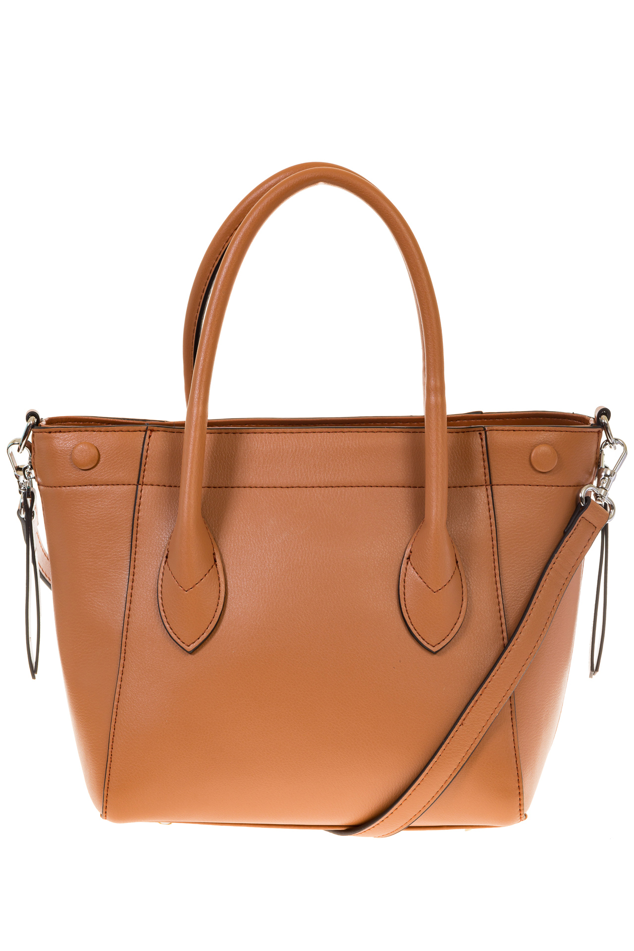 На фото 3 - Handbag из натуральной кожи рыжего цвета 6026MK5 На фото 3 - Handbag из натуральной кожи рыжего цвета 6026MK5