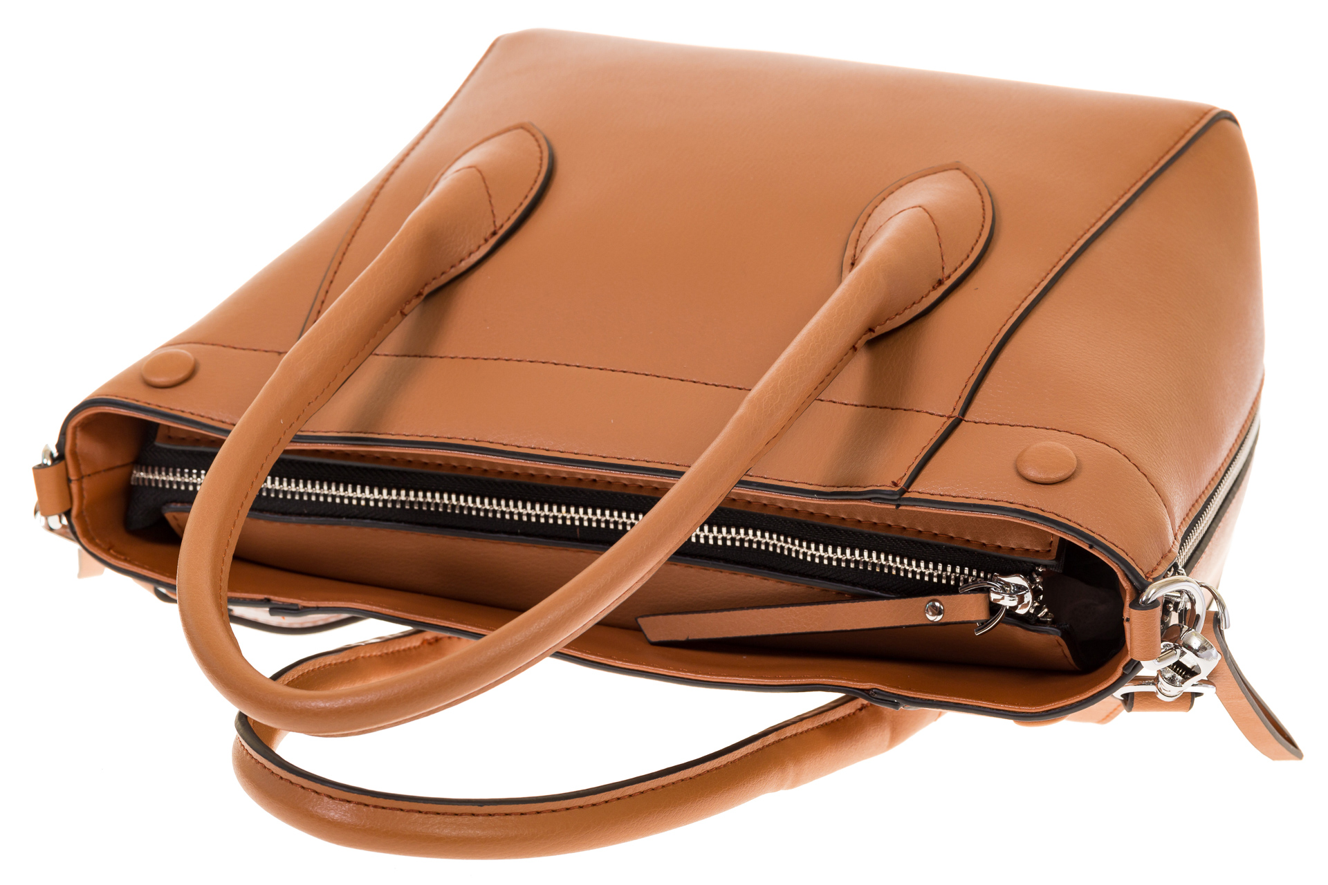На фото 4 - Handbag из натуральной кожи рыжего цвета 6026MK5 На фото 4 - Handbag из натуральной кожи рыжего цвета 6026MK5