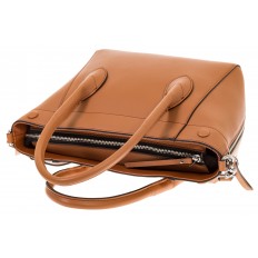 На фото 4 - Handbag из натуральной кожи рыжего цвета 6026MK5 На фото 4 - Handbag из натуральной кожи рыжего цвета 6026MK5