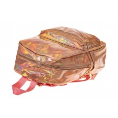 На фото 3 - Молодежный рюкзак из искусственной кожи, цвет розовый хамелеон