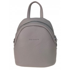 На фото 1 - Сумка-рюкзак из искусственной кожи, цвет светло серый