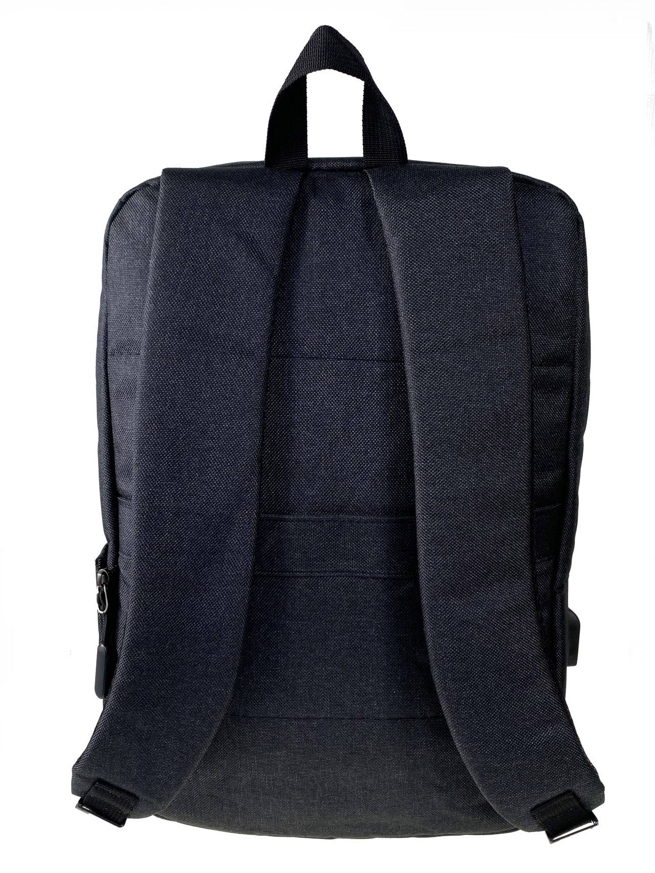 На фото 2 - Молодежный рюкзак из текстиля, цвет черный 