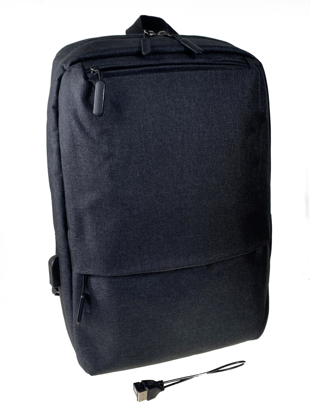 На фото 1 - Молодежный рюкзак из текстиля, цвет черный 