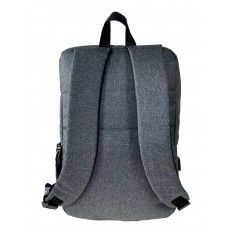 На фото 2 - Молодежный рюкзак из текстиля, цвет серый