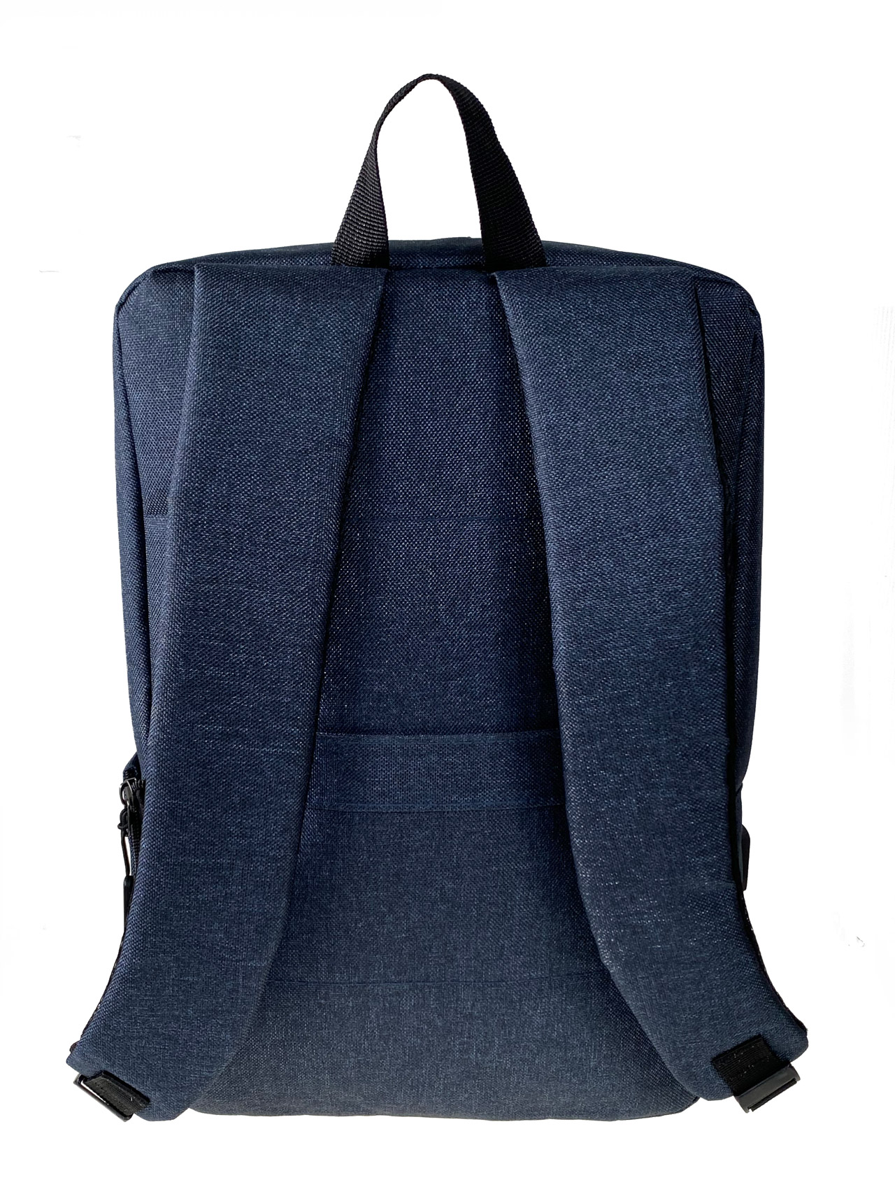 На фото 2 - Молодежный рюкзак из текстиля, цвет синий 
