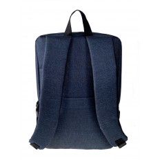 На фото 2 - Молодежный рюкзак из текстиля, цвет синий 