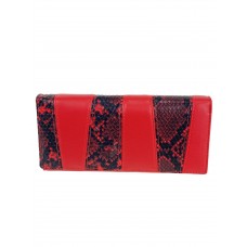 На фото 1 - Женский кошелёк-портмоне из искусственной кожи, цвет красный