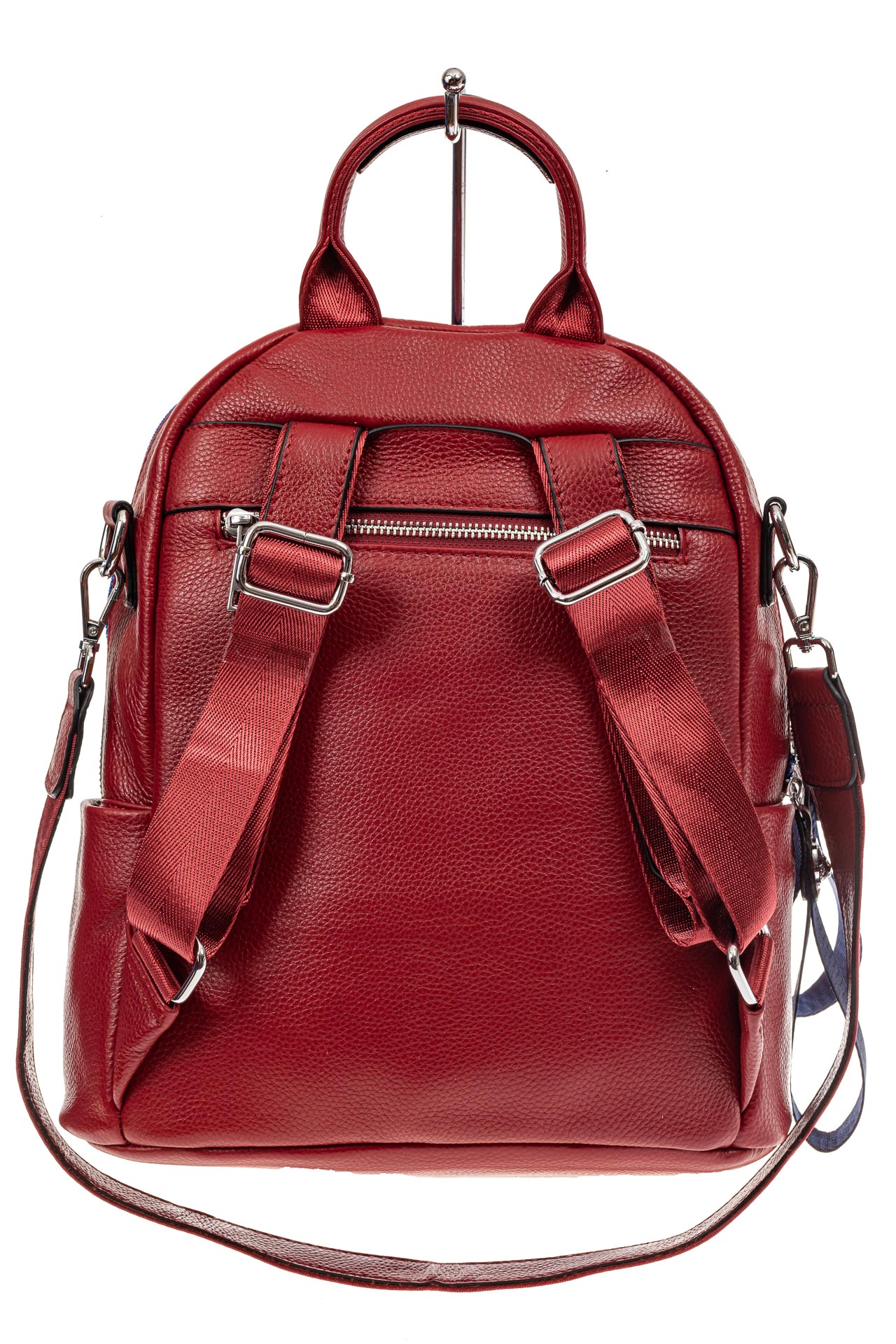 На фото 3 - Женский рюкзак из натуральной кожи, цвет бордо
