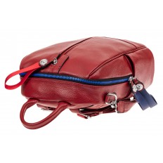На фото 4 - Женский рюкзак из натуральной кожи, цвет бордо