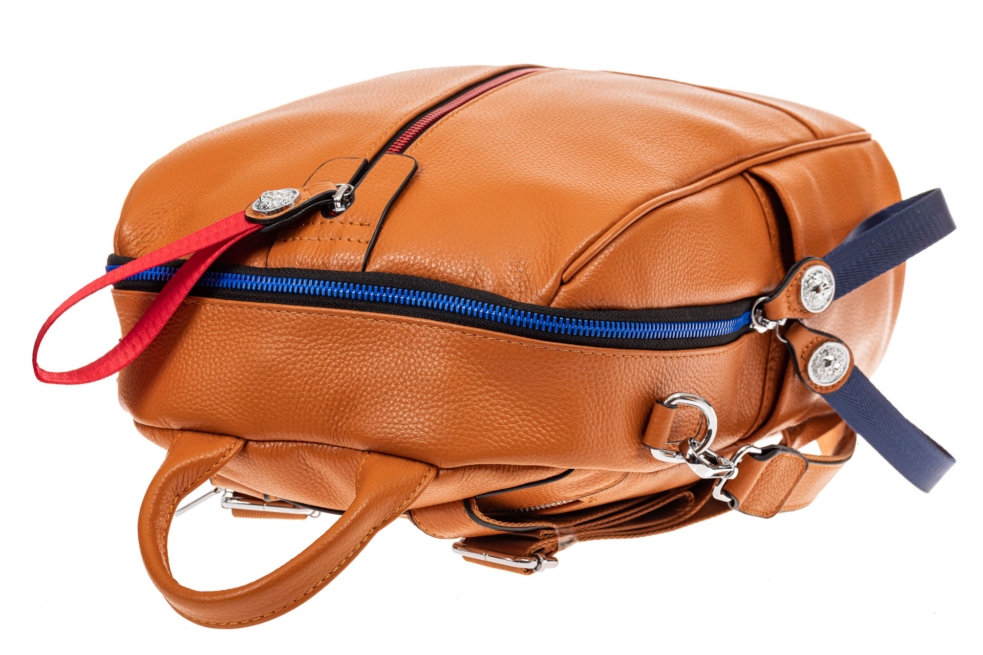На фото 4 - Женский рюкзак из натуральной кожи, цвет рыжий