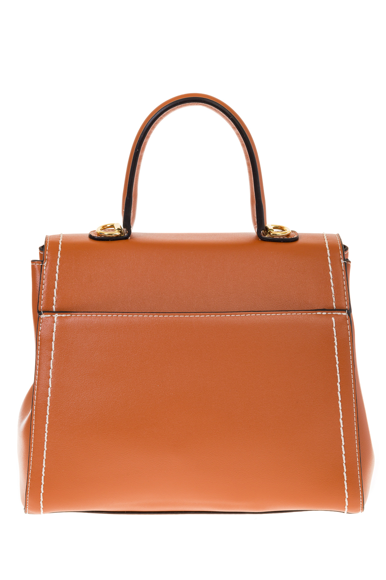 На фото 3 - Женская сумка-портфель коричневого цвета 606-6190AP