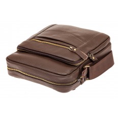 На фото 3 - Мужская сумка планшет из натуральной кожи, цвет коричневый