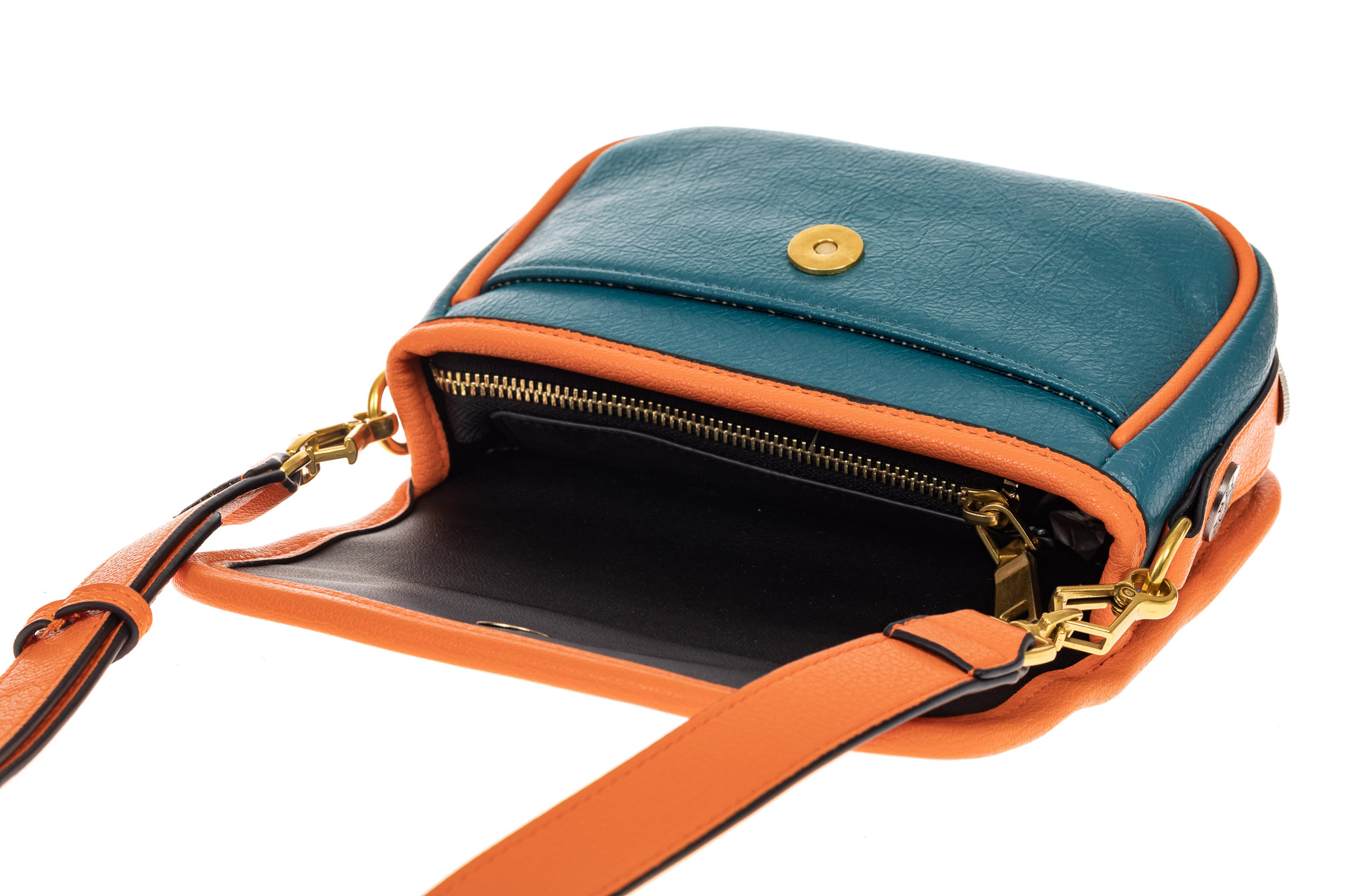 На фото 3 - Миниатюрная сумочка из искусственной кожи, цвет оранжевый