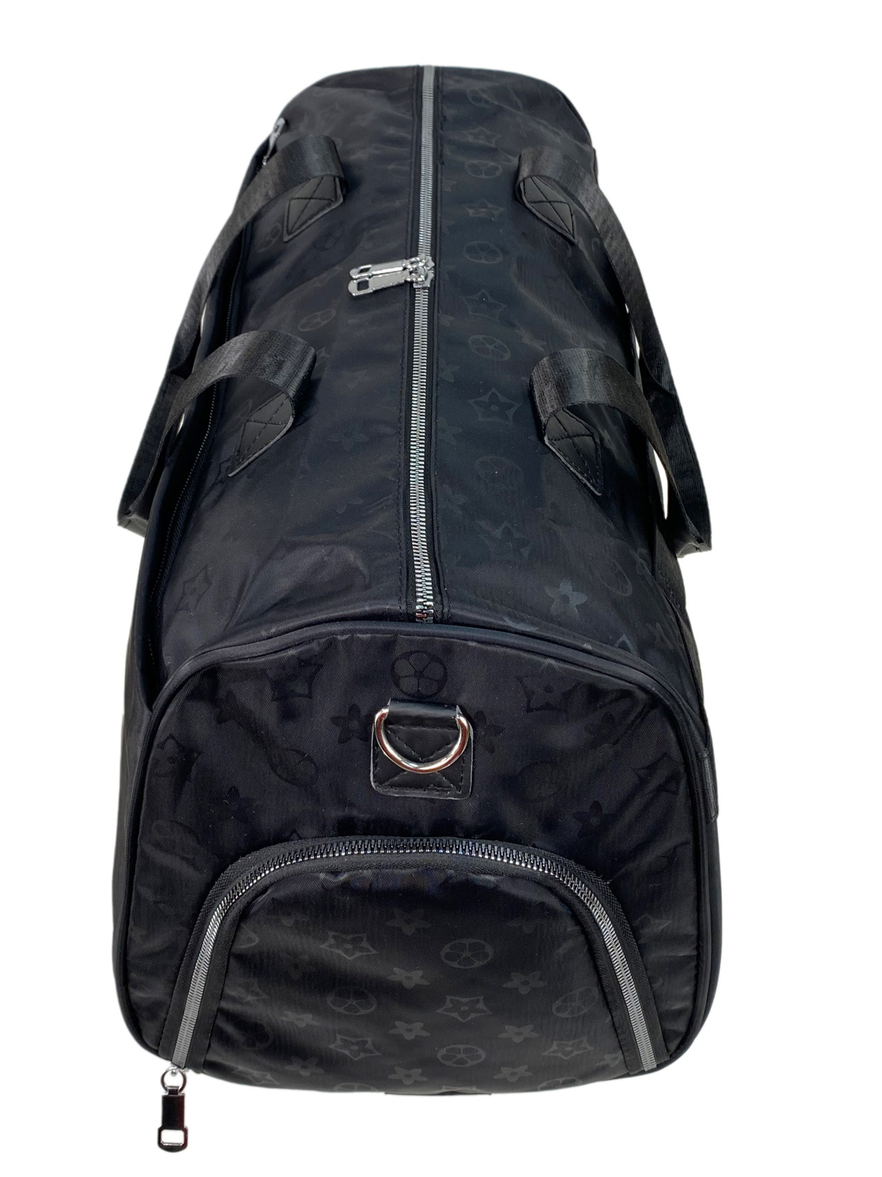 На фото 2 - Дорожная сумка из текстиля, цвет черный