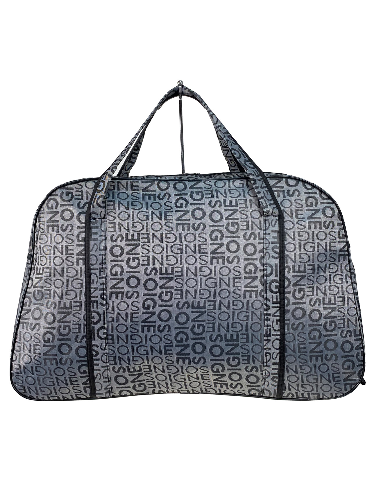 На фото 2 - Дорожная сумка из текстиля, цвет серый