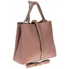 на фото Сумка цвета пудры из натуральной кожи на каждый день 6101AMK5