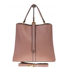 На фото 2 - Сумка цвета пудры из натуральной кожи на каждый день 6101AMK5